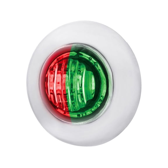 2 LED 3/4" Round Dual Color Red Marker to Green Auxiliary Light