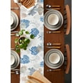 thumbnail image 5 of Hokiten Table Runners 36 Inches Long Dress Scarves, Coastal Blue Coral Farmhouse Kitchen/Dining Table Runner, Short Coffee Tablerunners, Summer Watercolor Ocean Sea 13x36 Inch, 5 of 7