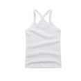 thumbnail image 1 of Kcodviy Toddler Kids Girls Dance Kids Long Sleeve Striped Shirt Tank Top Racerback Crop Toddler Extra Wide Tank Top Soild Sleeveless Girl Ruffle Top Sports Dance Top Ballet Top Girl Gymnastics Dance, 1 of 3