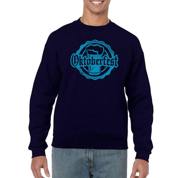 Oktoberfest Rubber Stamp Sweatshirt Men -Image by Shutterstock, Male 3X-Large