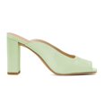 thumbnail image 3 of XYD Women Chic Square Peep Toe Mules Slip on Chunky Block High Heels Shopping Daily Dressy Slide Sandals Size 7 Green, 3 of 4