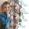 thumbnail image 3 of Blackout Kids Curtains,Lightgray Highland Cow Flower Pattern Childrens Insulated Curtains Set Of 2,Bedroom Essentials,Toddler Room Decor 52"x84", 3 of 5