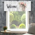thumbnail image 4 of Watercolor Cat Valances for Windows Garland Rod Pocket Curtain Valance Window Treatment Short Curtains for Kitchen Living Room, 58"x16", 4 of 9