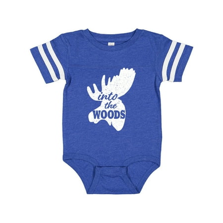 

Inktastic Moose Head Silhouette Into The Woods Gift Baby Boy or Baby Girl Bodysuit