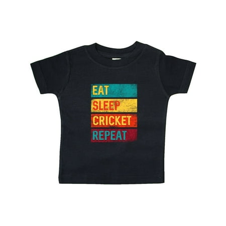 

Inktastic Cricket Sports Eat Sleep Cricket Repeat Gift Baby Boy or Baby Girl T-Shirt