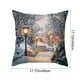 thumbnail image 3 of Fundas de Cojín de Lino con Escena Navideña Nevada | Decoración Estilo Americano | Decoración para Sofá o Sala de Estar | 45X45Cm | Multicolor | 1 Unidad, 3 of 6