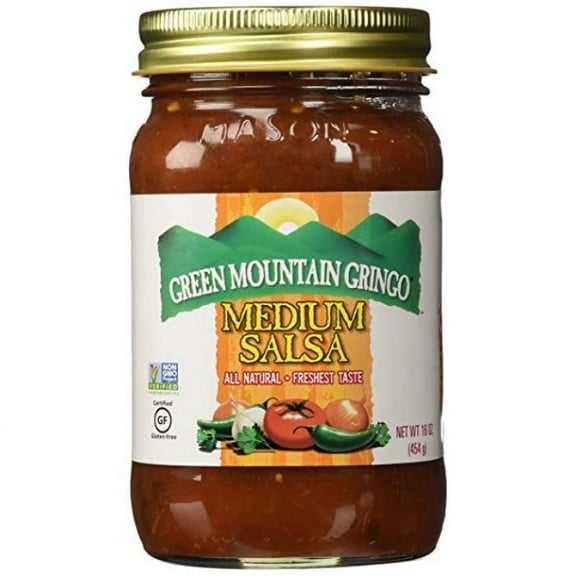 GREEN MOUNTAIN GRINGO SALSA MEDIUM 16 OZ - Pack of 6