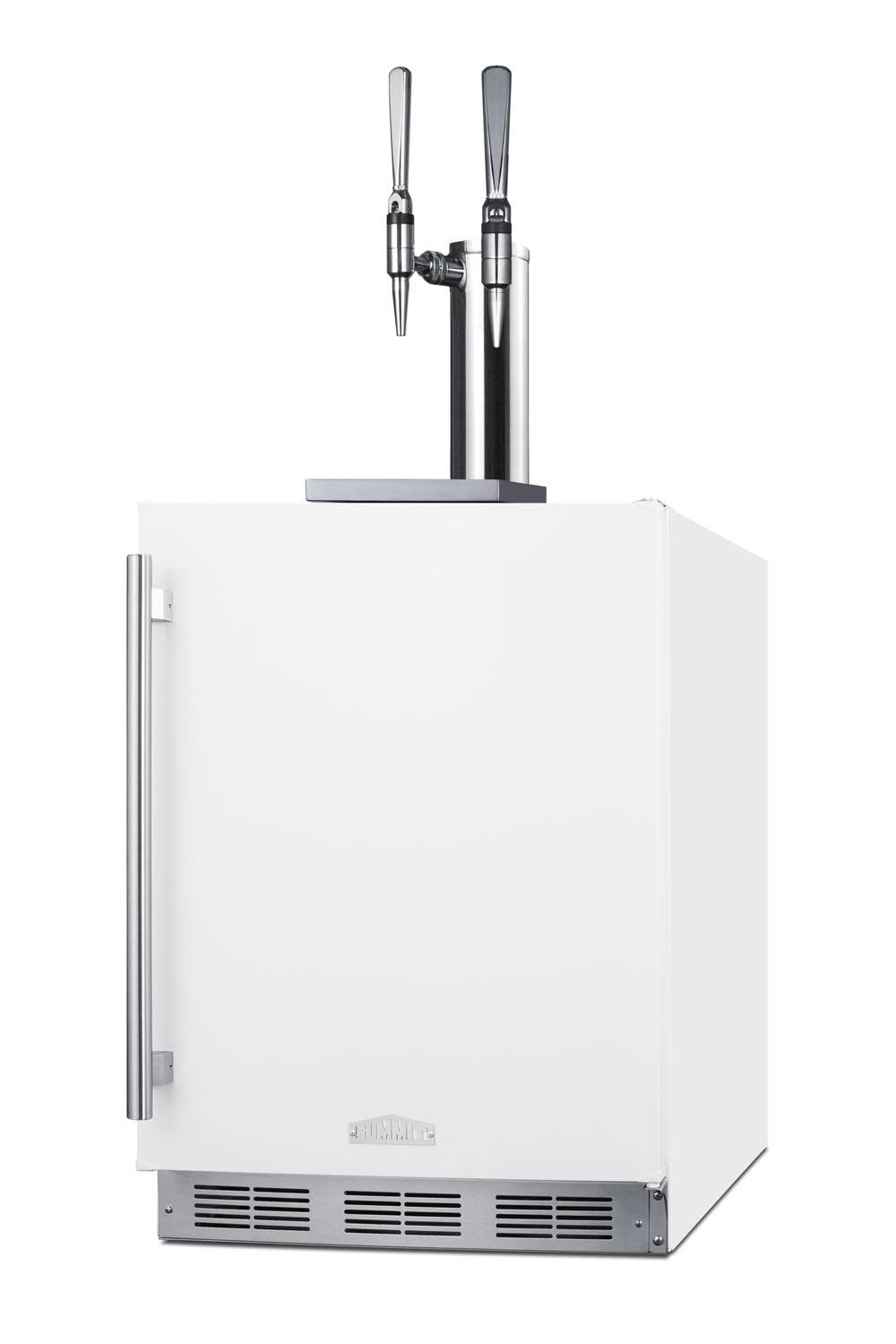 Summit 24-Inch ADA Compliant Outdoor Rated Double Tap Nitro-Infused Coffee Dispenser / Kegerator - SBC58WHBIADANCFTWIN