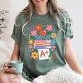 thumbnail image 3 of Comfort Colors® Cute Teacher Shirt, Books shirt, Back to School, Bookish Shirt, Book Lover Teacher, Elementary Teacher, Botanical shirt, 3 of 6
