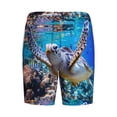 thumbnail image 2 of Lsque Sea Turtle Swims Mens Sleep Pajama Shorts,Short Pajama Pants, Cotton Ultra-Soft Knit-4X-Large, 2 of 9