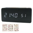 thumbnail image 1 of Amdohai Réveil Numérique en Bois 8 Niveaux de Luminosité Réglable Horloge Numérique avec, 1 of 9