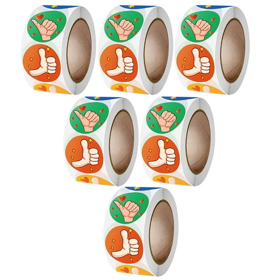 WORGEOUS  6 Rolls Stickers Encourage Label Wrapping Paper Sealed