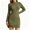 Green, variant on Long Sleeve Womens Sweater Dress Bodycon Crew Neck Fall Slimming Knit Mini Dresses