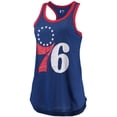 thumbnail image 2 of Women's G-III Sports by Carl Banks Royal Philadelphia 76ers Showdown Scoop-Neck Racerback Tank Top, 2 of 3
