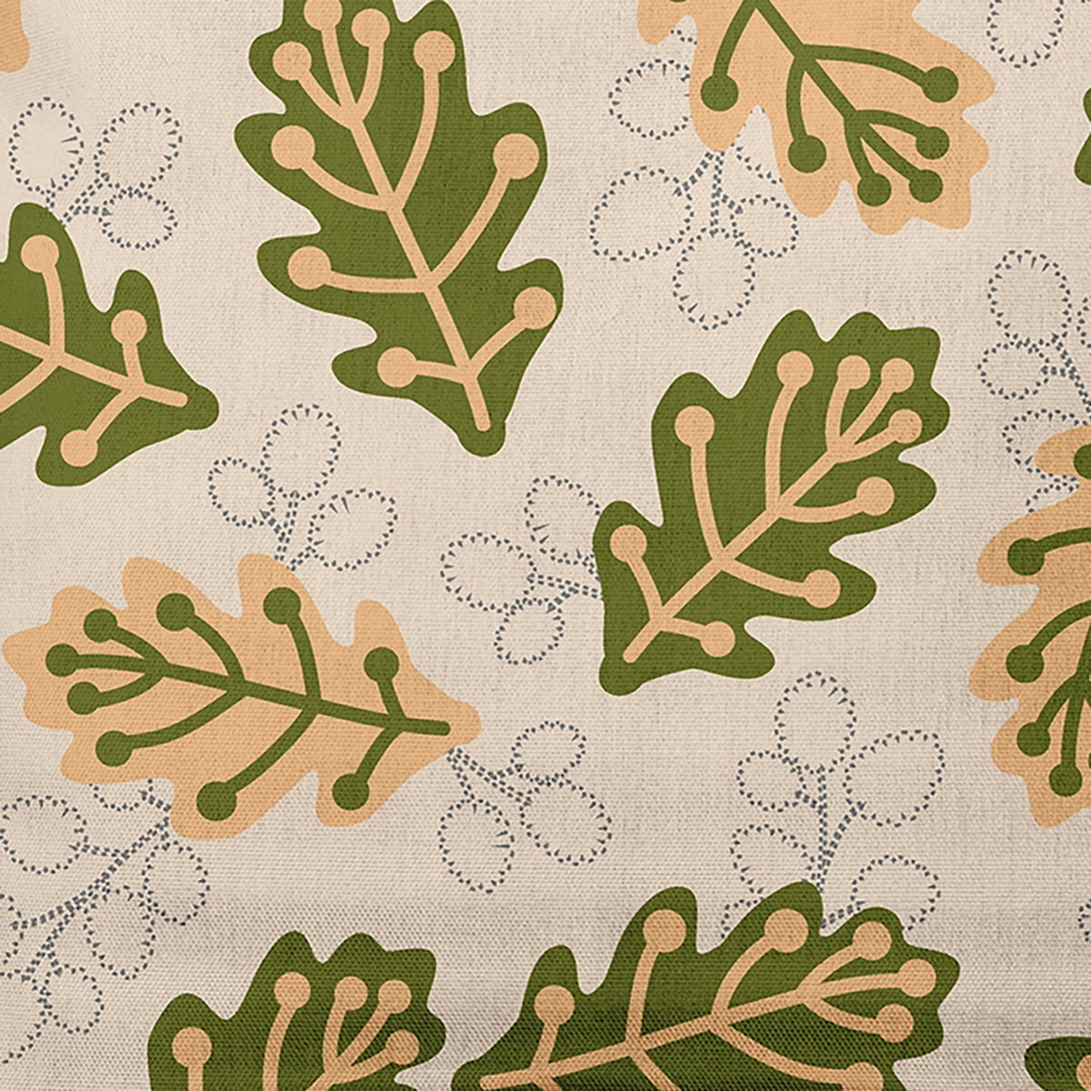Simply Daisy 16" x 16" Retro Leaves Indoor/Outdoor Polyester Throw Pillow, Olive