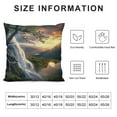 thumbnail image 5 of JEUXUS Short Plush Pillowcase Landscape Nature Picture Artwork Waterfall Scenic for Car Couch Bedroom White, 5 of 5