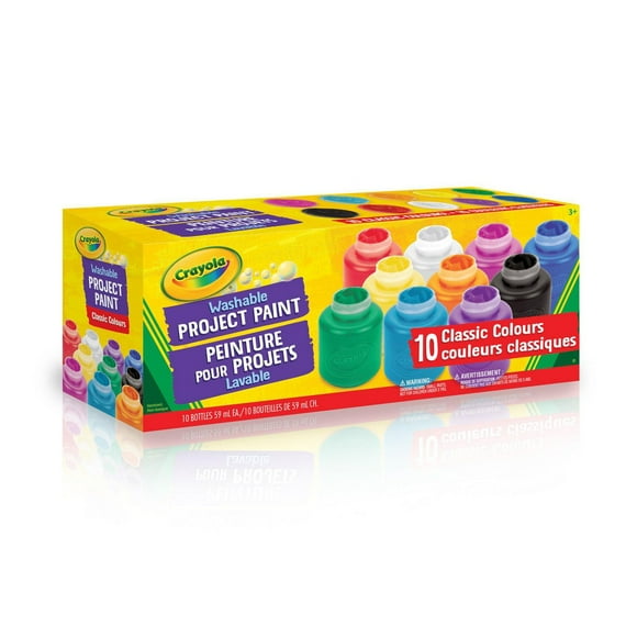Crayola Washable Project Paint, 10 Count