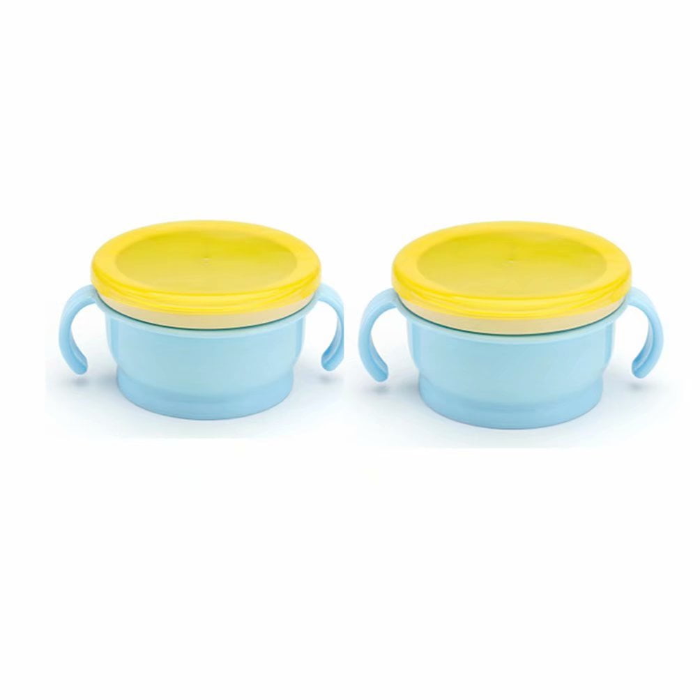 Snack Catchers Cup with Silicone Lid and Plastic Cover, Blue, 2pcs ...