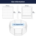thumbnail image 3 of SunsGrove Decorative Garden Fence with Gate 32 in(H) x 17.8 ft(L) 8 Panels, Heavy Duty Metal Animal Barrier for Dog and Rabbit, Outdoor Fencing, Easy Set Up, White, 3 of 10