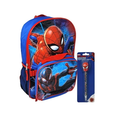 Marvel Spider-Man Backpack Lunch Bag Insulated 3 Piece Set with Pen
