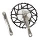 thumbnail image 4 of Juego de s individuales 170 mm s 130 BCD Juego de s para bicicleta de carretera de montaña, engranaje fijo (negro) Plata Soledad Juego de bielas de plato de bicicleta, 4 of 6