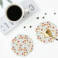 thumbnail image 5 of Fuzoiu Floral Strawberr Print Leather Coasters Set,Drink Coasters Set of 6,for Tabletop Protection, Durable PVC Coasters,Home Décor and Housewarming Gift,Octagon, 5 of 7