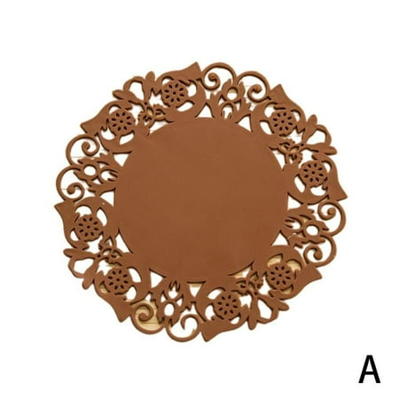 

Lace Flower Doilies Silicone Coaster Tea Cup Mats Pad Insulation Placemat M0F1