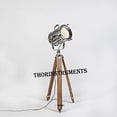 thumbnail image 2 of THORINSTRUMENTS Designer Chrome Vintage Industrial Spot Light Floor Tripod Lighting Lamp, 2 of 2