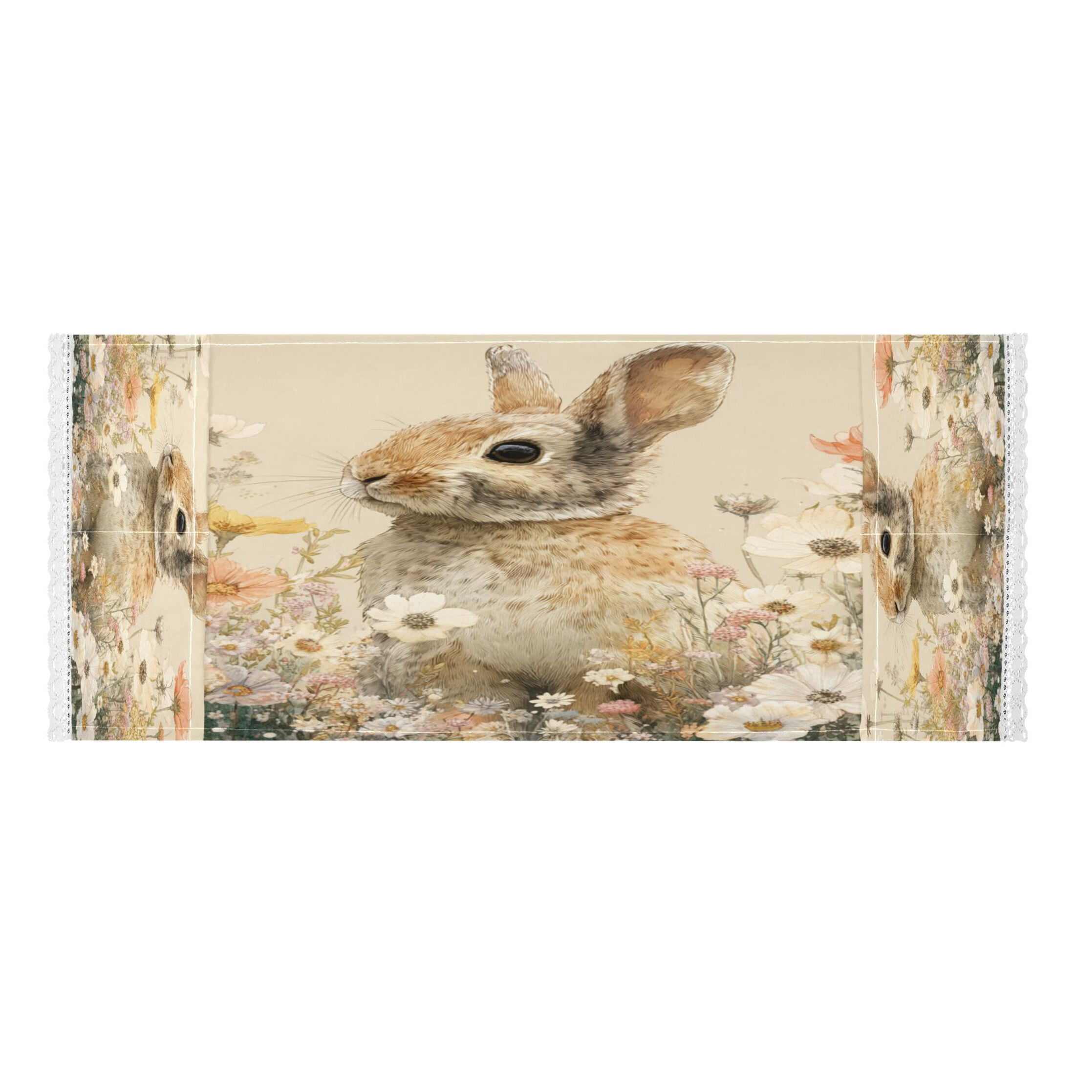Wobogo Flowers Rabbit Washing Machine Cover Dustproof Washer Dryer Cover Waterproof Laundry Room Decorative Protector