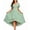 Green, variant on CHUMUD Summer Dresses for Women V-Neck Short Sleeve High-Low Chiffon Midi Dress, Elegant A-Line Cocktail Dress