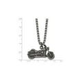 thumbnail image 2 of Gem & Harmony Stainless Steel Antiqued Motorcycle Pendant Necklace with Chain for Men, 2 of 6