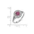 thumbnail image 5 of White Sterling Silver Ring Band Fashion Cubic Zirconia CZ Red, 5 of 5