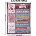 thumbnail image 2 of Sister Present Blanket,to M Sister Birthday Present from Sister,Present for Sister,Best Birthday Present for Sister Super Soft Throw Blankets 50"x60", 2 of 6