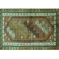 thumbnail image 1 of Ahgly Company Indoor Rectangle Persian Turquoise Blue Traditional Area Rugs, 2' x 4', 1 of 4