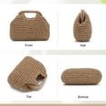 thumbnail image 3 of CAILDANL Straw Dumpling Clutch Purse Summer Vacation Beach Crossbody Bag for Women Pouch Straw Woven Handbag, 3 of 7