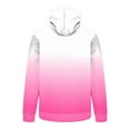 thumbnail image 4 of DDAPJ pyju Big and Tall Pullover Hoodies for Men Gradient Color Hooded Sweatshirt Loose Casual Drawstring Pullover Tops with Kangaroo Pocket Pink L, 4 of 5