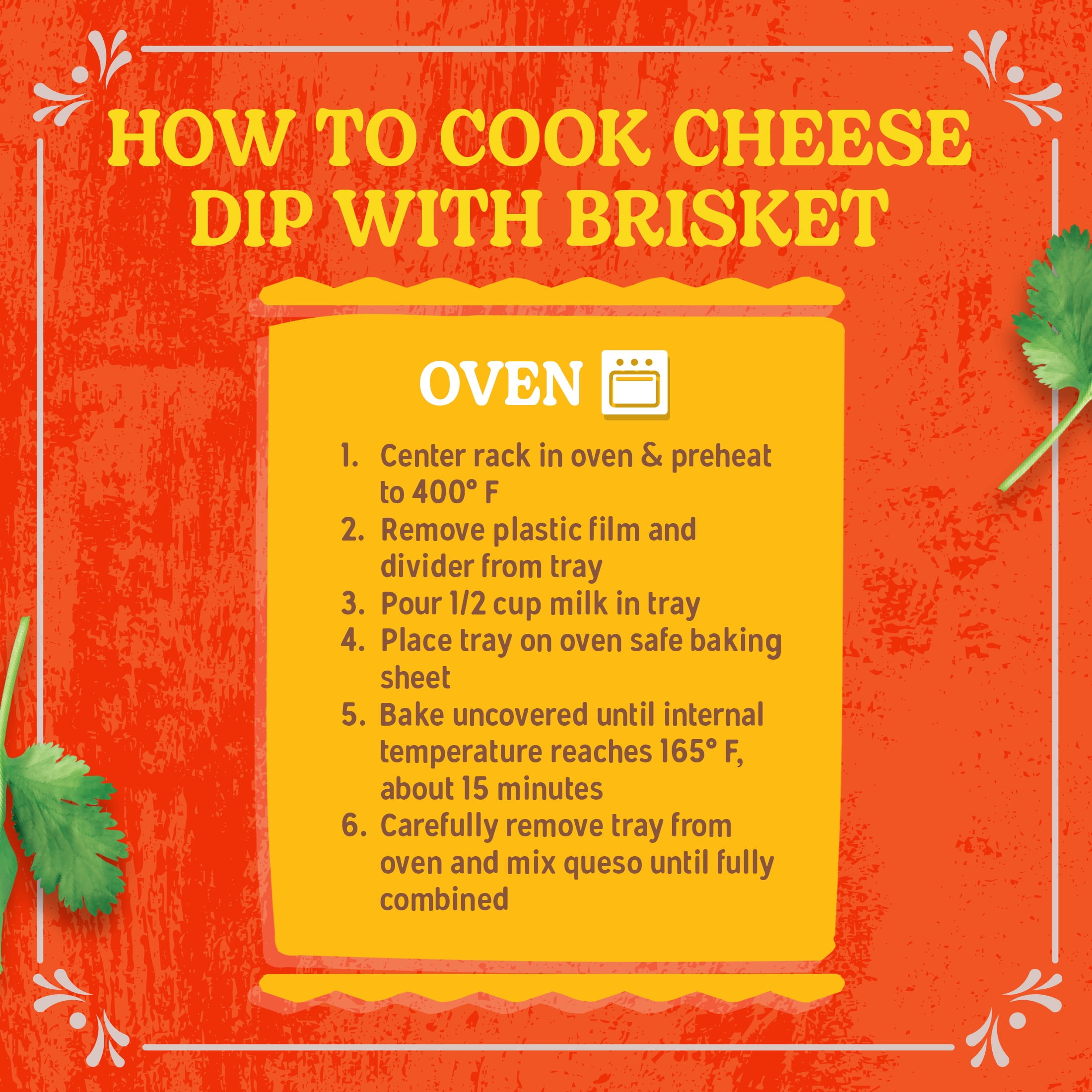 Buena Mesa Queso with Brisket and Pico De Gallo, Cheese Dip, Ready to Cook, 0.48 - 0.65 lb