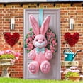 thumbnail image 2 of Easter Door Cover with Embroidered 3D Pattern Soft Woven Vibrant Decorative Eye-Catching Cheerful for Front Door Indoor Wall Decor Easter Party Welcoming Home Decoration Holiday, 2 of 9