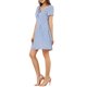 thumbnail image 4 of Vestido de Promoción A-Line de Manga Corta con Cuello Cuadrado Impreso para Mujeres INSPIRE CHIC M Azul-Corazón, 4 of 8