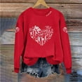 thumbnail image 4 of SOMOWI Chandail de la Saint-Valentin pour Femmes à Imprimé, Manches Longues, Col Ras du Cou, Chandail Décontracté, Rouge, Automne, Vêtement de Sport, m, 4 of 5