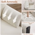 thumbnail image 4 of Oversized Accent Chair, 32.68" Wide Modern Armchair with Deep Seat, Mid-Century Comfy Reading Chair, Chenille Sofa Chair, Beige, 4 of 7