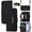 Black, variant on Crossbody Wallet for iPhone XR Case with Adjustable Lanyard Strap Credit Card Holder 6.1",PU Leather Handbag Purse Kickstand Make Up Mirror Cover Case for Men Women Girl,Black
