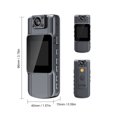 thumbnail image 2 of Tmalltide Body Camera with Audio and Video Recording, 150°Wide Angle, 180°Lens Rotatable, 7 Hour Battery Life, WiFi Video Camera, 1.54in TFT Screen, Night Vision, Motion Detection, APP Control, 2 of 8