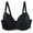 Black, variant on Elegant Lace Printed Bra for Women with Elastic Underwear - Soft Comfort and Delicate Pattern
