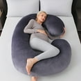 thumbnail image 2 of Pregnancy Pillows, U-Shape Full Body Pillow – Removable Cooling Cover -Dark Grey – Pregnancy Pillows for Sleeping – Body Pillows for Adults, Maternity Pillow and Pregnancy Must Haves, 2 of 7