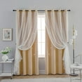 thumbnail image 5 of 2 Panel Star Curtains Hollow Out Blackout Curtains for Kids Room 52in Double Layer Star Cut Out Window Decor, 5 of 13