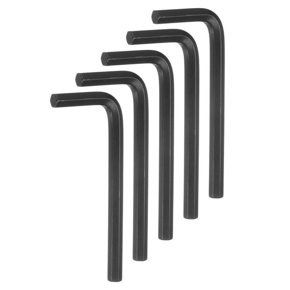 Uxcell 5pcs Hex Key Wrench 7mm L-Shape Hexagon Metric Wrenches Chrome Vanadium Steel Repairing Tool, Black