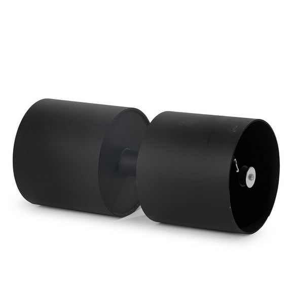 Titan Fitness 12" Circus Dumbbell, Olympic Plate-Loaded Bell Ends for Strongman Training, 3" Handle Grip