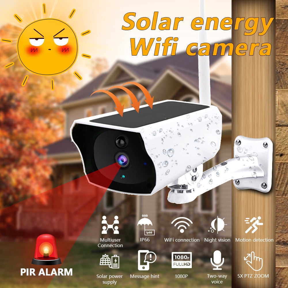 solar night vision security camera