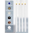thumbnail image 3 of Taper Candles Hyoola, 10 pulgadas, blancas, sin goteo, sin perfume, paquete de 12, 3 of 8